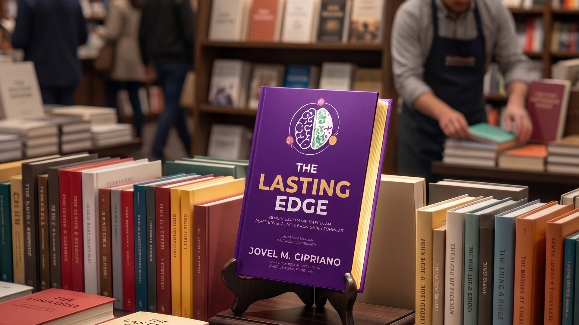 The Lasting Edge featured in bookstore display